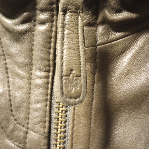 Mackage for Aritzia Leather Bomber Jacket Brown XS - Picture 3 of 11